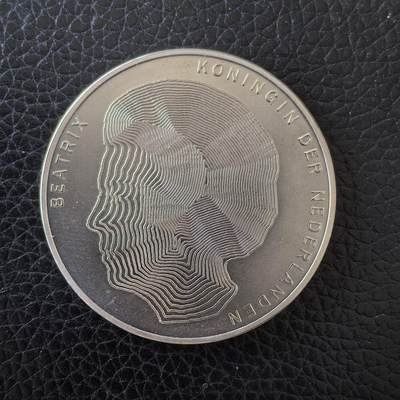 道一币馆币章第一百五十九场 - 荷兰1990年女王执政百年50盾纪念银币 25g 925S 