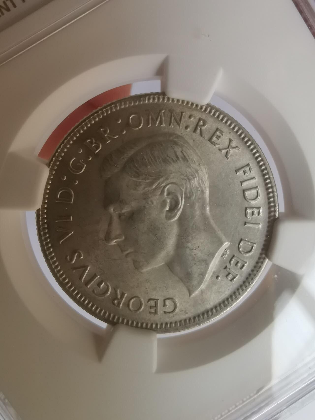 巨藏钱币第七期硬币场12月12号20点开拍 澳大利亚1951年1福林银币NGC-MS62