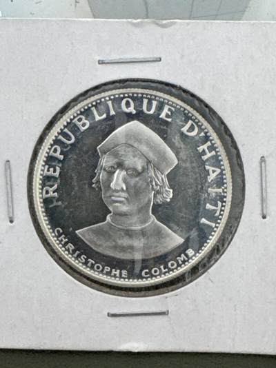 ❤️【币观天下】❤️ 第334期钱币拍卖- 2025.12.12周五晚上6点半场-长期征集拍品 - 海地1973年10克精制银币