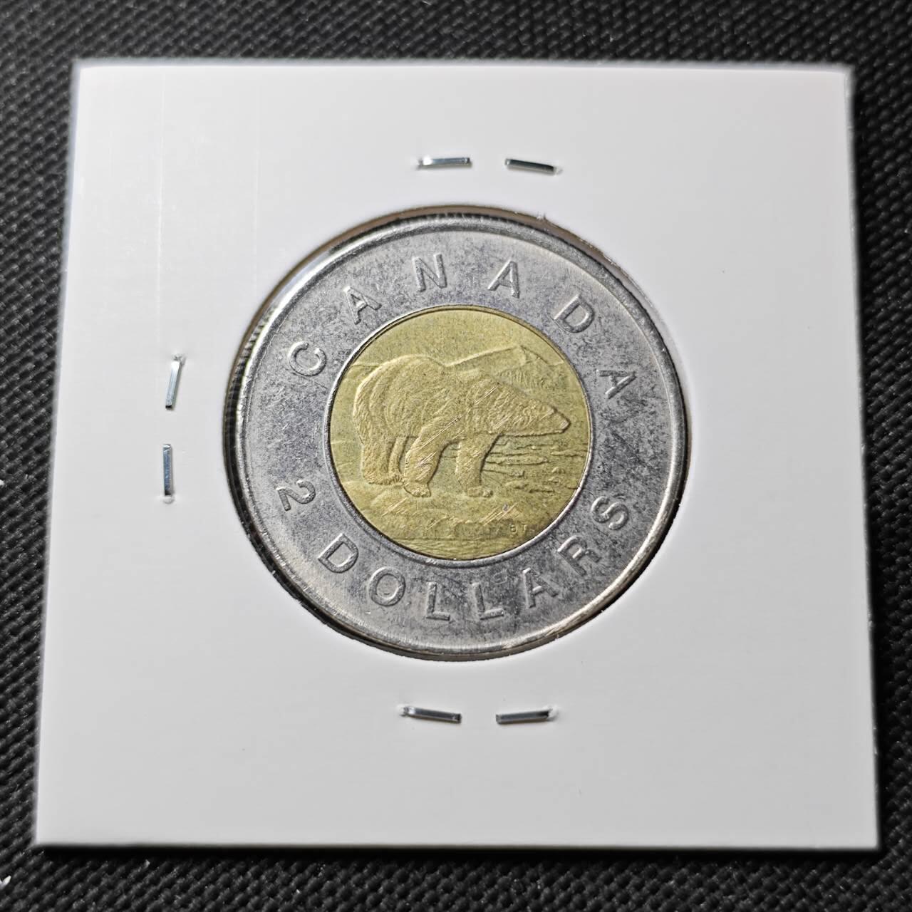 KK钱币收藏小铺 第376期  2月预留时间 周末发货  加拿大2元双色币