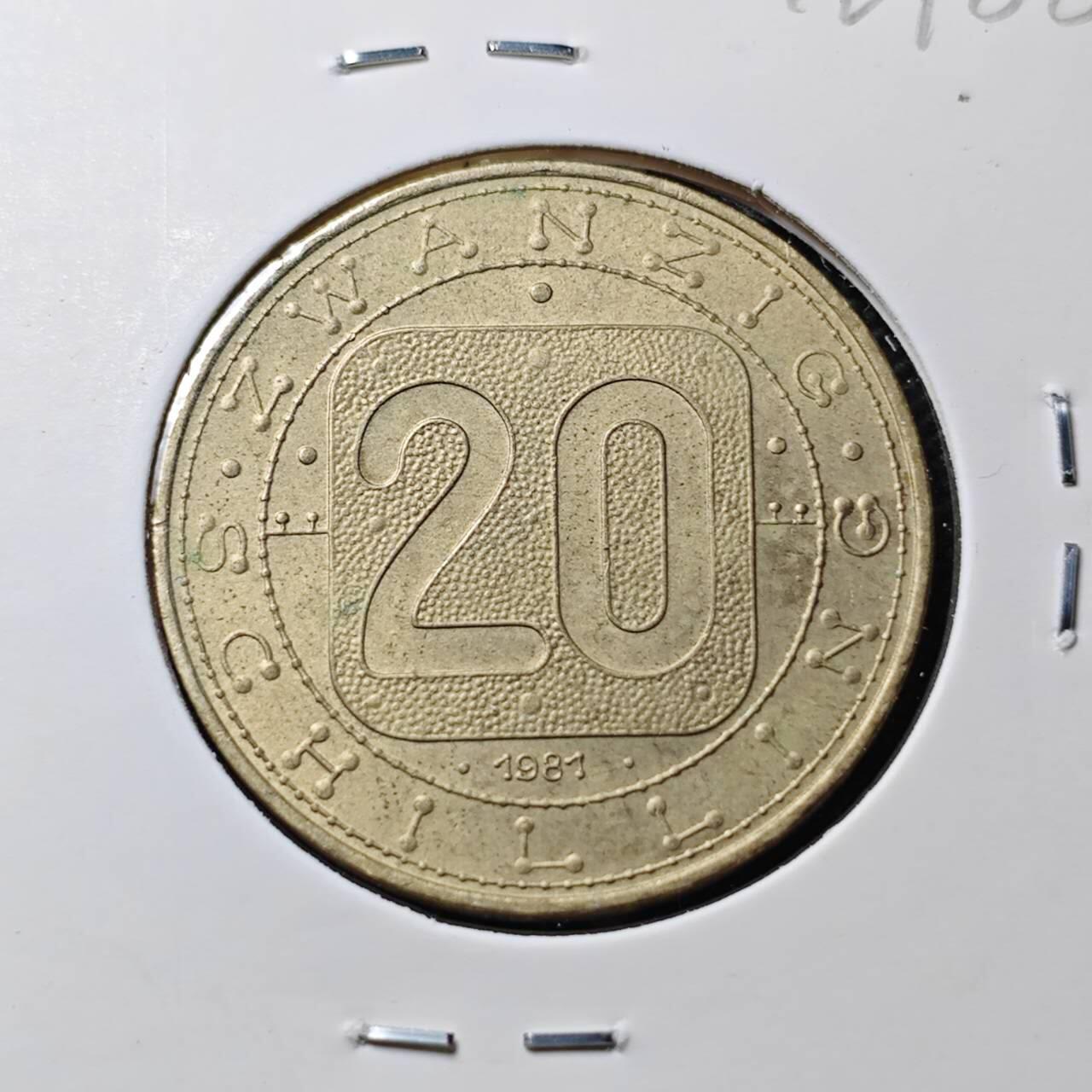 KK钱币收藏小铺 第376期  2月预留时间 周末发货  奥地利20先令纪念币