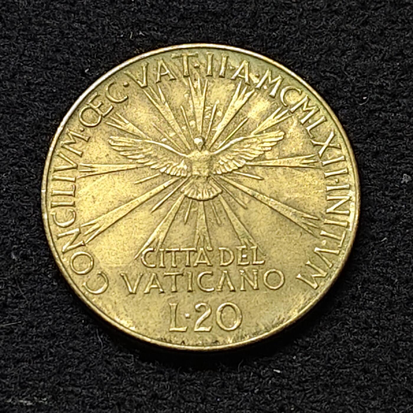 【全场包邮】纯粹捡漏拍484场（免费代拍第21场） 梵蒂冈1962年第二次梵蒂冈大公会议20里拉