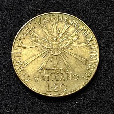 【全场包邮】纯粹捡漏拍484场（免费代拍第21场） - 梵蒂冈1962年第二次梵蒂冈大公会议20里拉