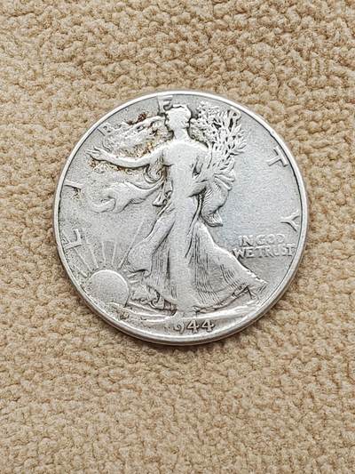 1944年美国白头鹰行走女神半美元银币 硬币 收藏 - 1944年美国白头鹰行走女神半美元银币 硬币 收藏