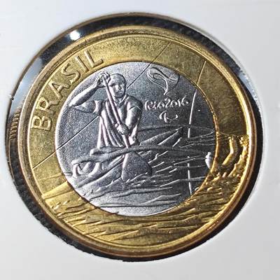 KK钱币收藏小铺 第377期  2月预留时间 周末发货 -  巴西1瑞尔双色币纪念币