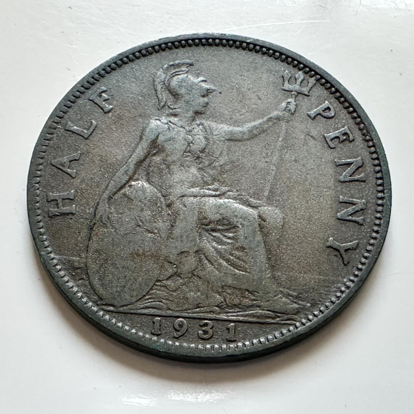 🌹外币初藏🌹🐯2025年第139场  每周二四六晚8️⃣点 接代拍 英国1931年半便士