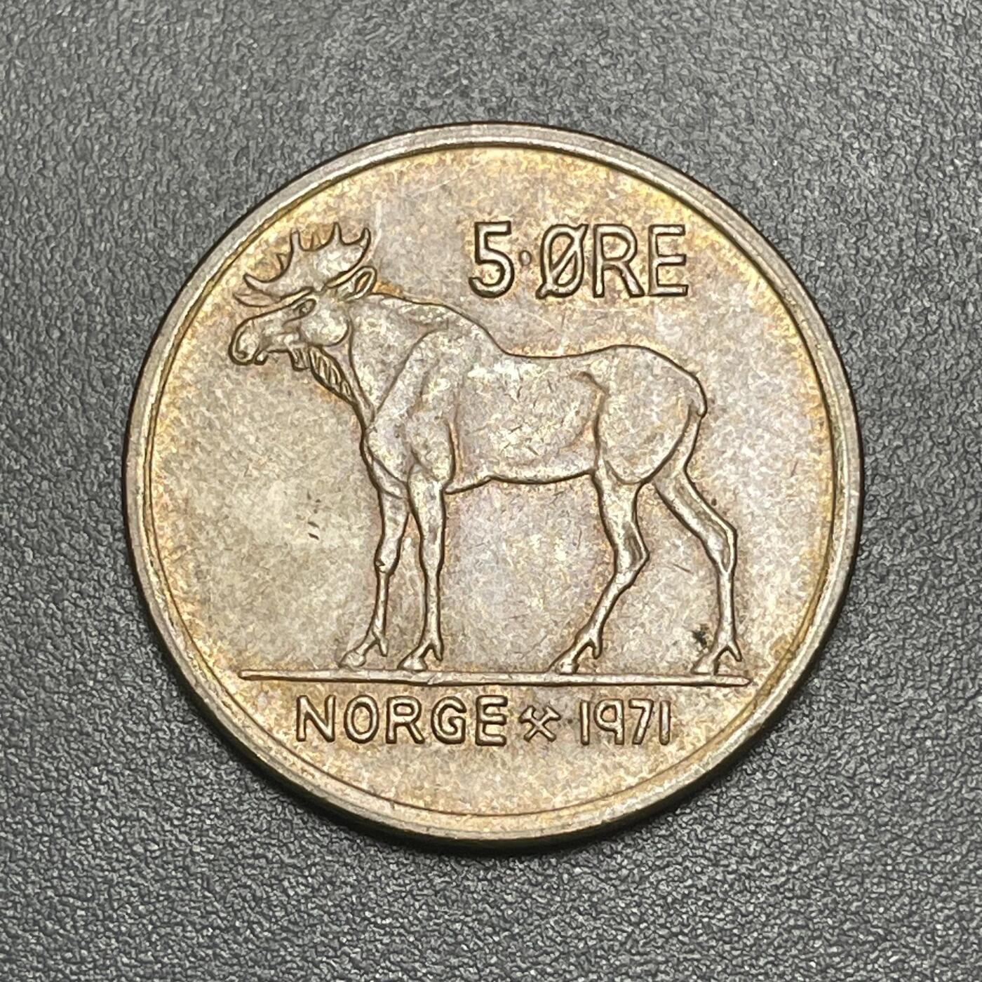 回流1215 挪威1971年5欧儿 驼鹿🫎