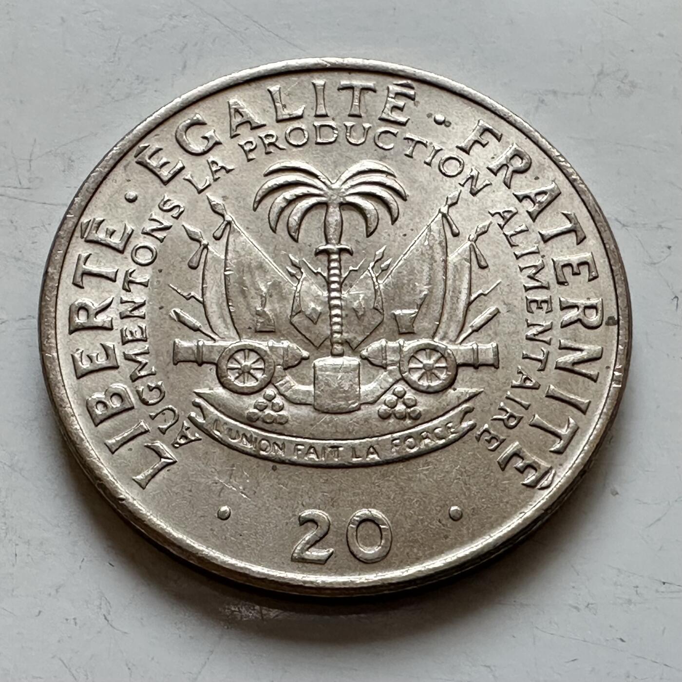 🌹外币初藏🌹🐯2025年第140场  每周二四六晚8️⃣点 接代拍 海地1975年20分 FAO币