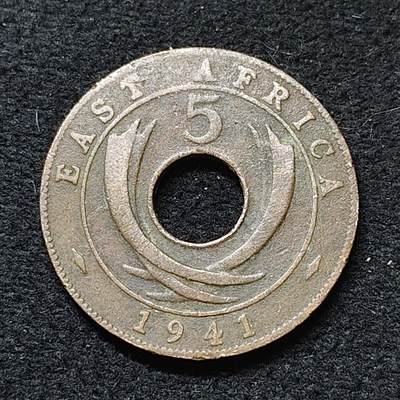 【全场包邮】纯粹捡漏拍484场（免费代拍第21场） - 东非1941年乔治六世5分铜币