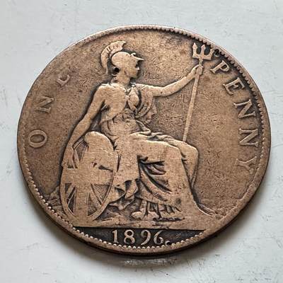 🌹外币初藏🌹🐯2025年第140场  每周二四六晚8️⃣点 接代拍 - 英国1896年一便士