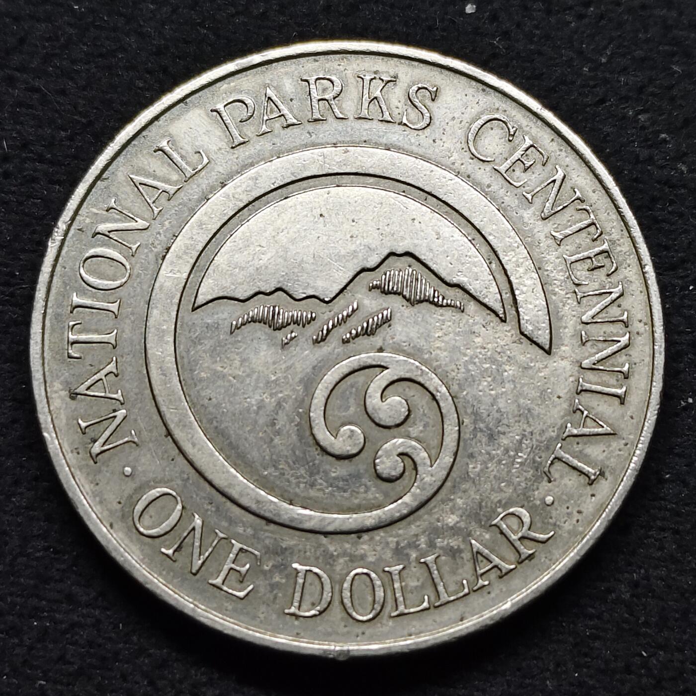 【全场包邮】纯粹捡漏拍484场（免费代拍第21场） 新西兰1987年1元国家公园100周年克朗型纪念币