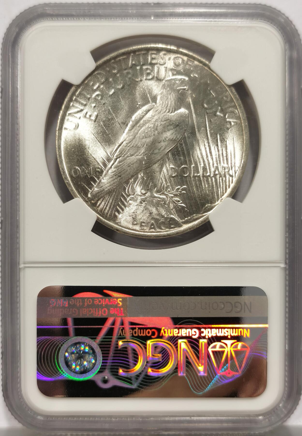 博洋堂世界钱币拍卖第151期（全场包邮） NGC MS63 美国1923年1美元和平鹰银币 转光明显，观感出色，分数尚佳