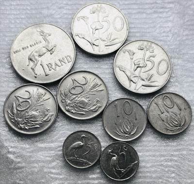 文馨钱币收藏第 284 场，【 长期接收代拍品】老藏家拍品南朝鲜李承晚时期货币，泰国大型纪念币，土耳其各时期及各国套币场 - 好品早期南非 9 枚套