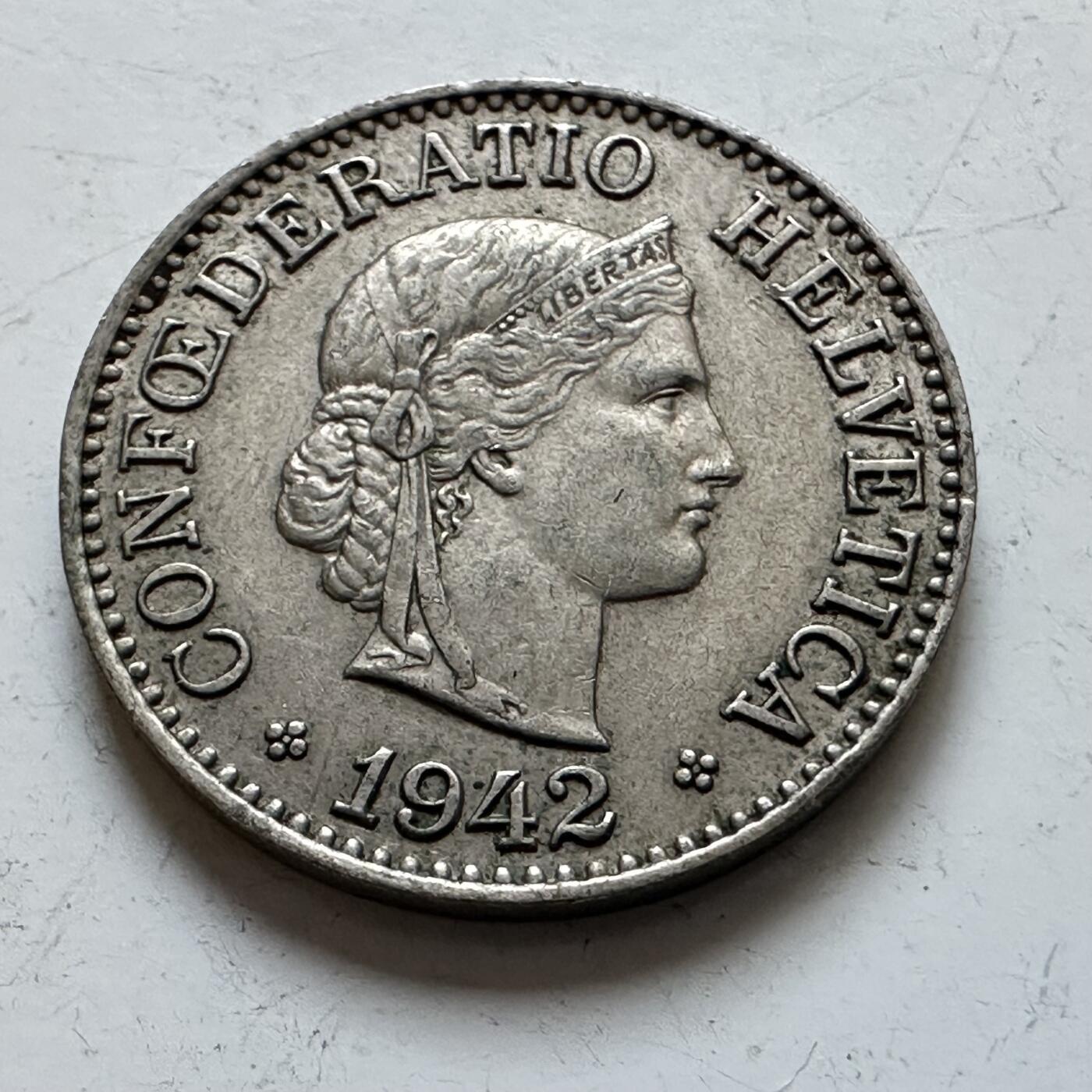 🌹外币初藏🌹🐯2025年第140场  每周二四六晚8️⃣点 接代拍 瑞士1942年十分