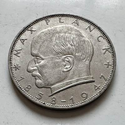 🌹外币初藏🌹🐯2025年第140场  每周二四六晚8️⃣点 接代拍 - 德国1966年J版 2马克 普朗克