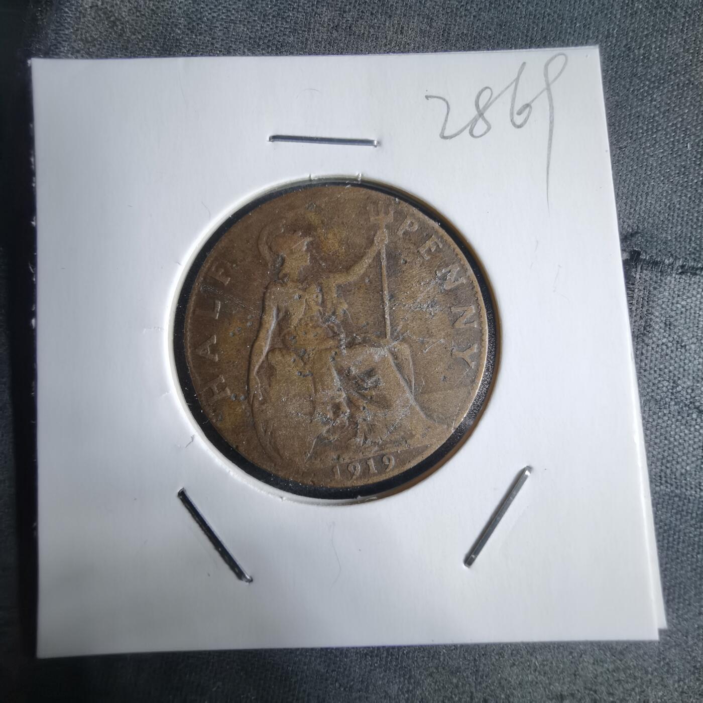 沼泽如烟--第928场 英国1919年半便士