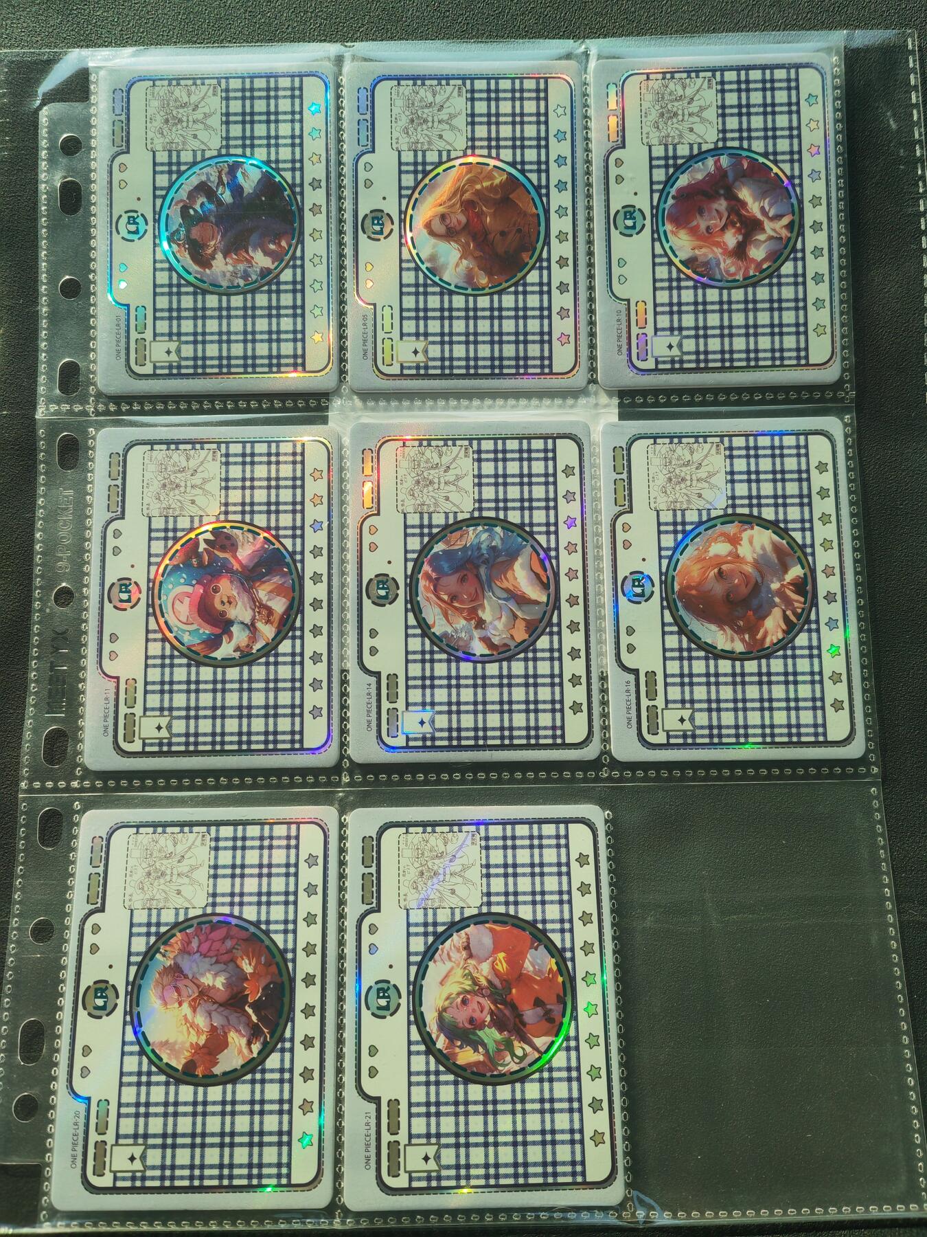 阳大大卡牌拍卖第86期（持续收拍品，周六晚上九点截拍，进群福利早知道） 航海王 角色头像卡 LR档 8张 厚闪 带卡膜入卡页