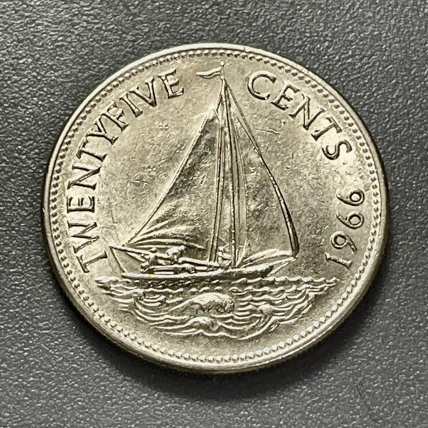 回流1215 巴哈马1966年25分 帆船