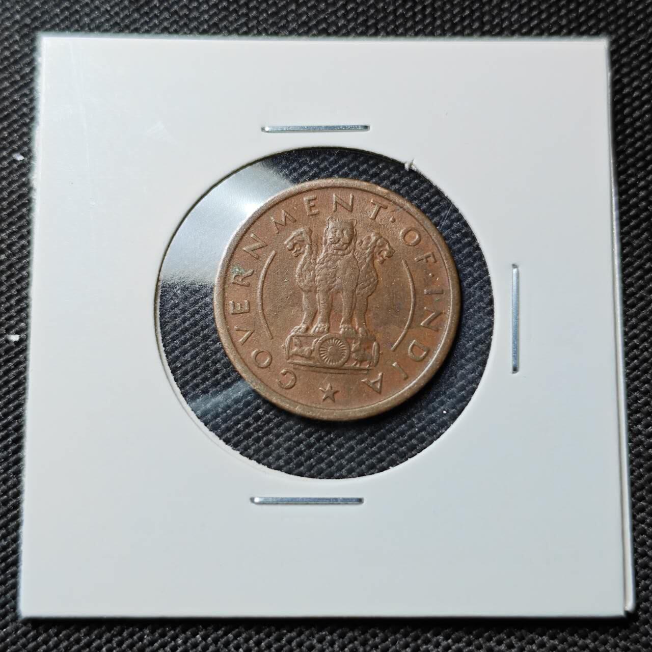 KK钱币收藏小铺 第378期  2月预留时间 周末发货  1951印度小马铜币!