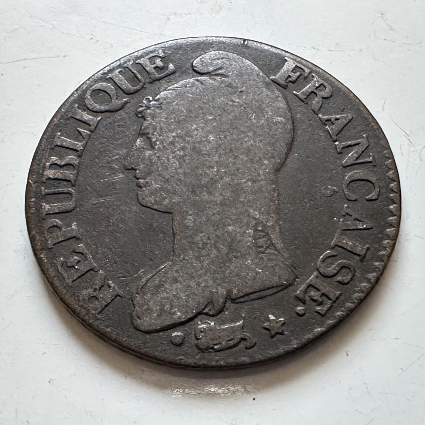 🌹外币初藏🌹🐯2025年第140场  每周二四六晚8️⃣点 接代拍 法国1800年前后第一共和国时期五分