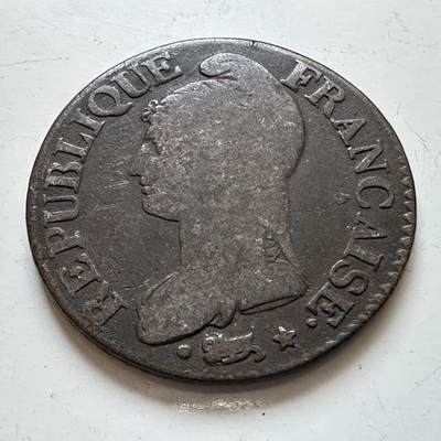 🌹外币初藏🌹🐯2025年第140场  每周二四六晚8️⃣点 接代拍 - 法国1800年前后第一共和国时期五分