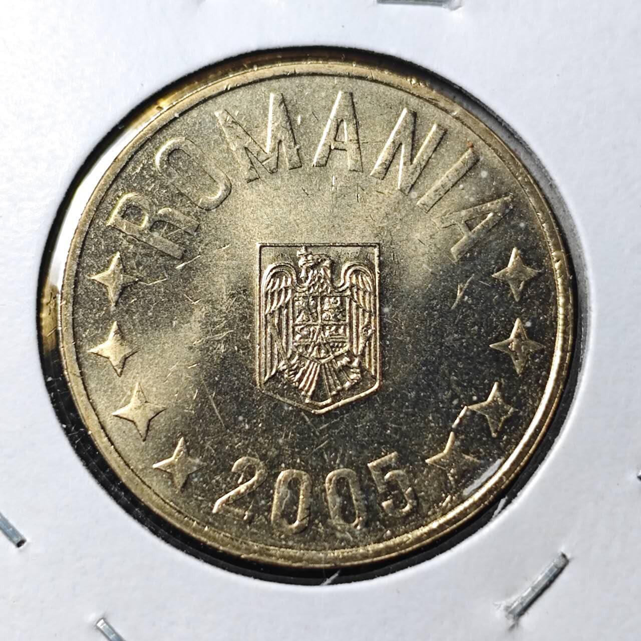 KK钱币收藏小铺 第378期  2月预留时间 周末发货  2005罗马尼亚50巴尼好品