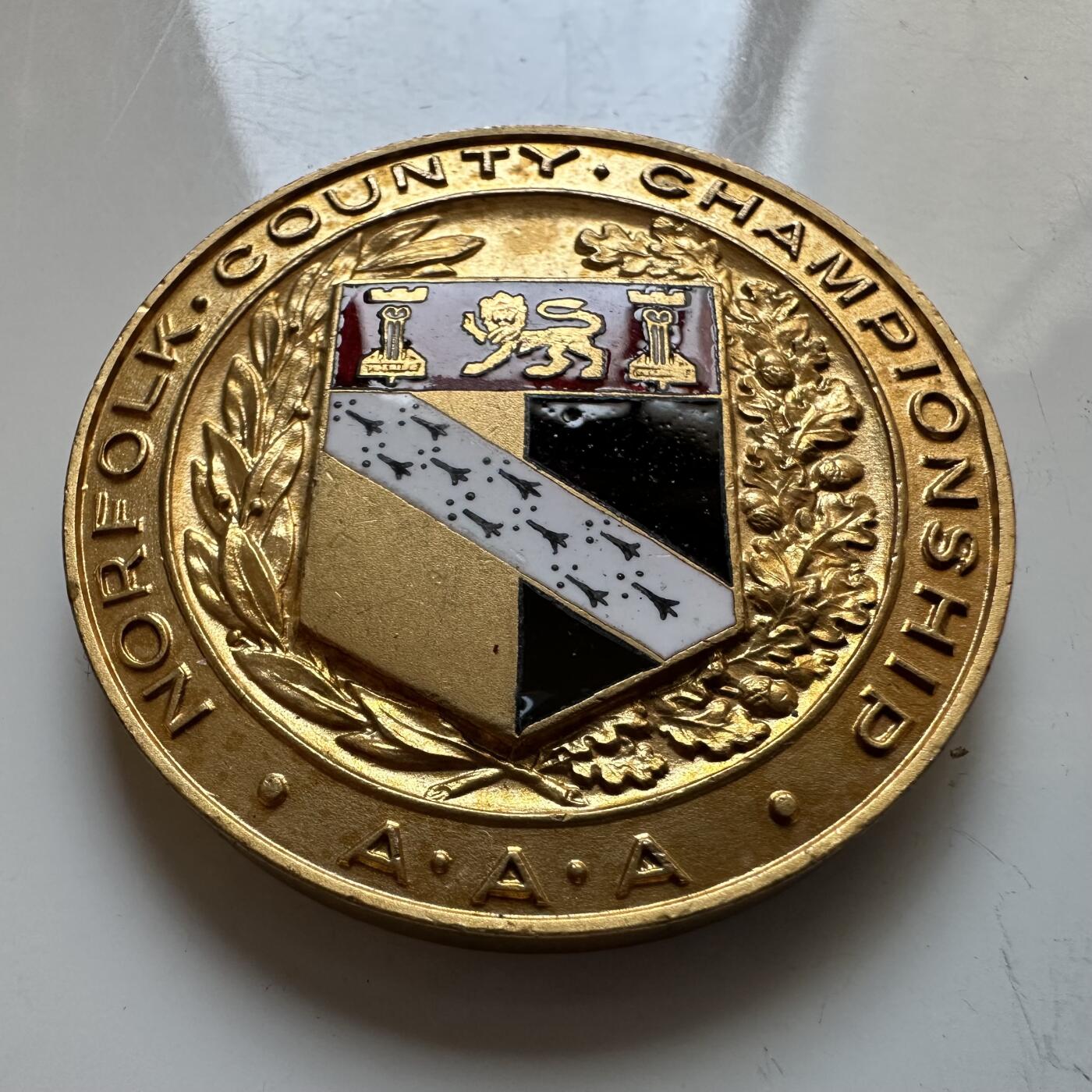 🌹外币初藏🌹🐯2025年第140场  每周二四六晚8️⃣点 接代拍 英国诺福克郡体育奖牌 珐琅彩38.2毫米33.5克