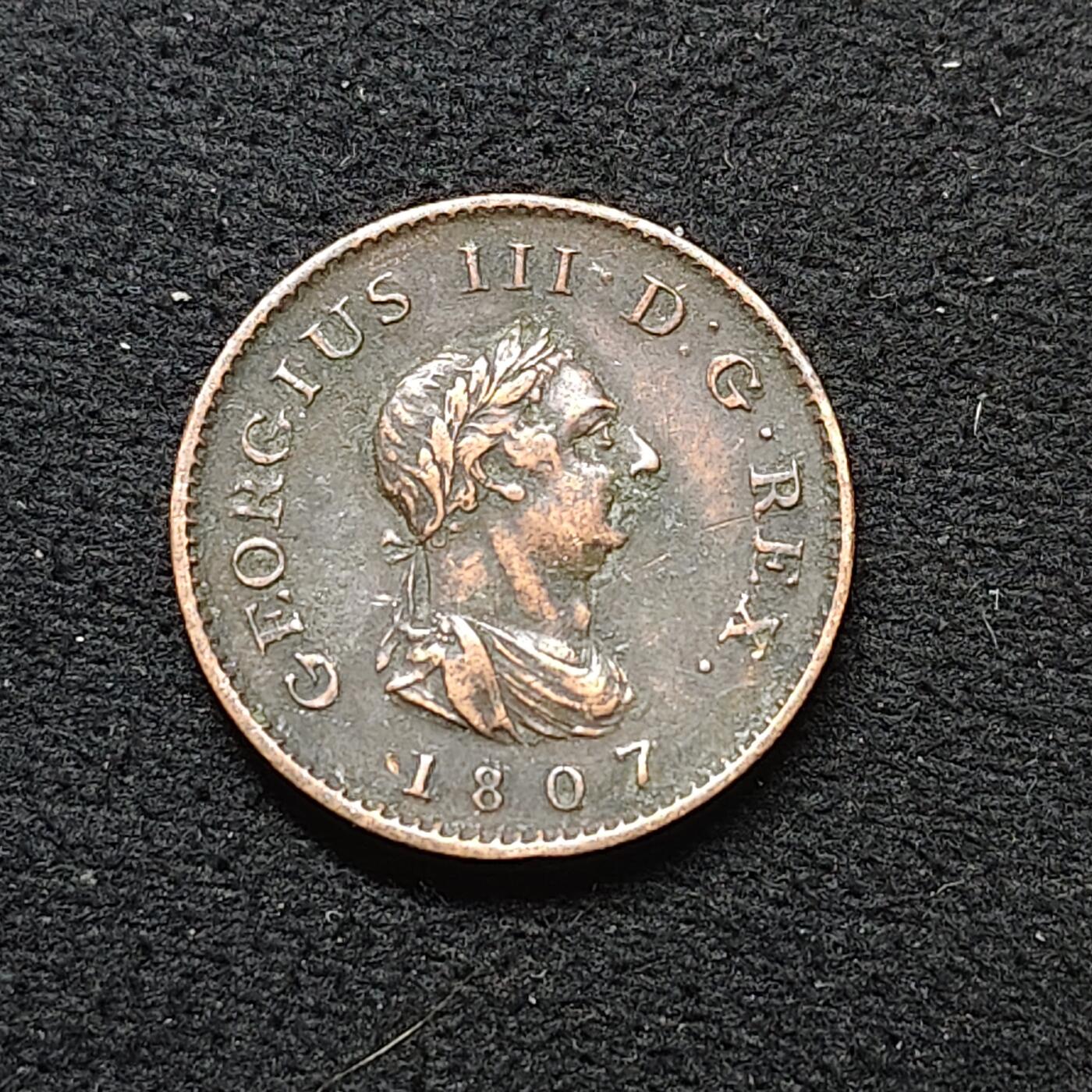 【全场包邮】纯粹捡漏拍484场（免费代拍第21场） 英国1807年乔治三世1法新铜币