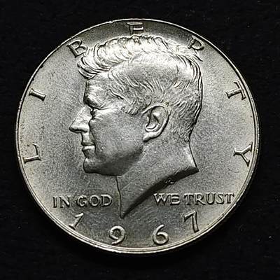 【全场包邮】纯粹捡漏拍484场（免费代拍第21场） - 美国1967年肯尼迪50分银币