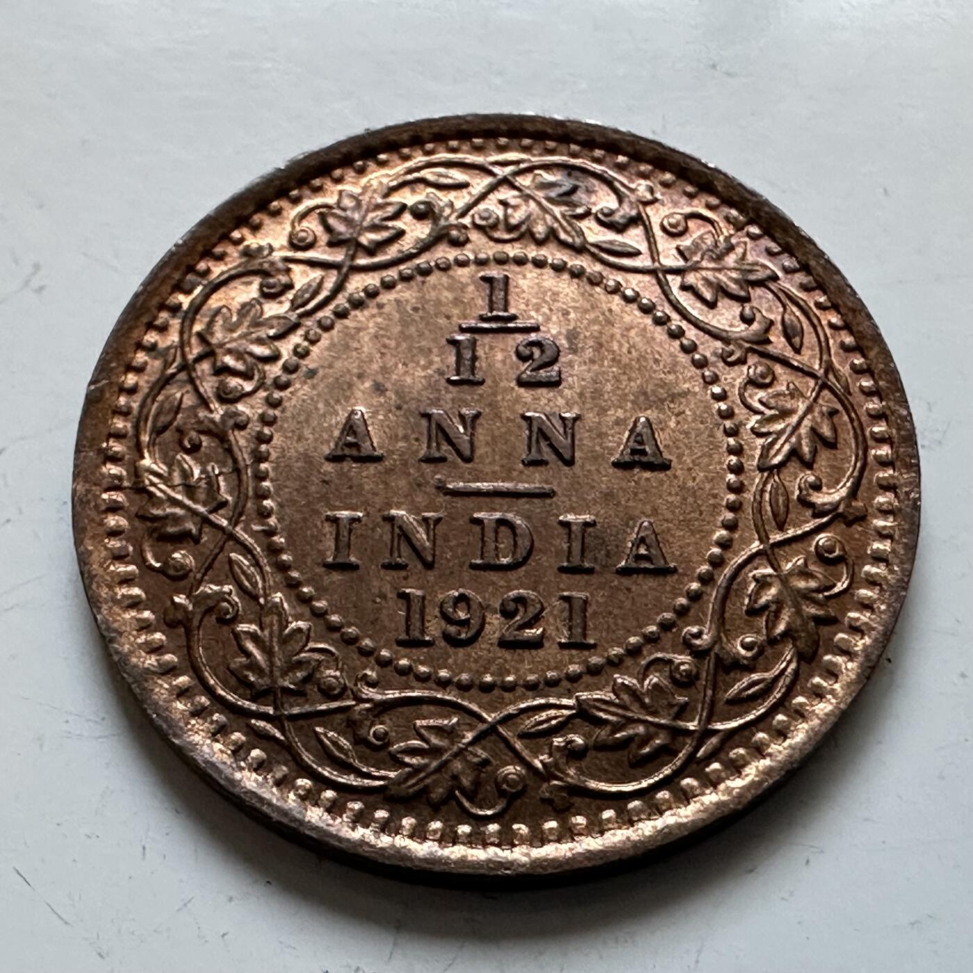 🌹外币初藏🌹🐯2025年第140场  每周二四六晚8️⃣点 接代拍 英属印度1921年1/12安娜