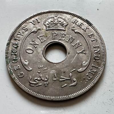 🌹外币初藏🌹🐯2025年第140场  每周二四六晚8️⃣点 接代拍 - 英属西非1937年一便士