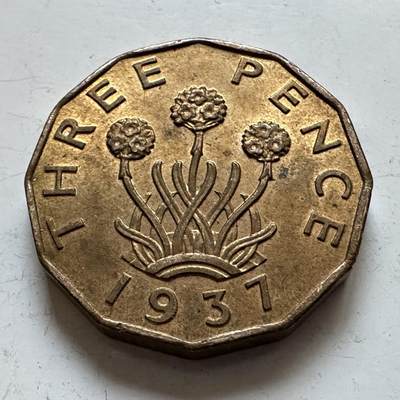 🌹外币初藏🌹🐯2025年第140场  每周二四六晚8️⃣点 接代拍 - 英国1937年三便士 登基年 带原光