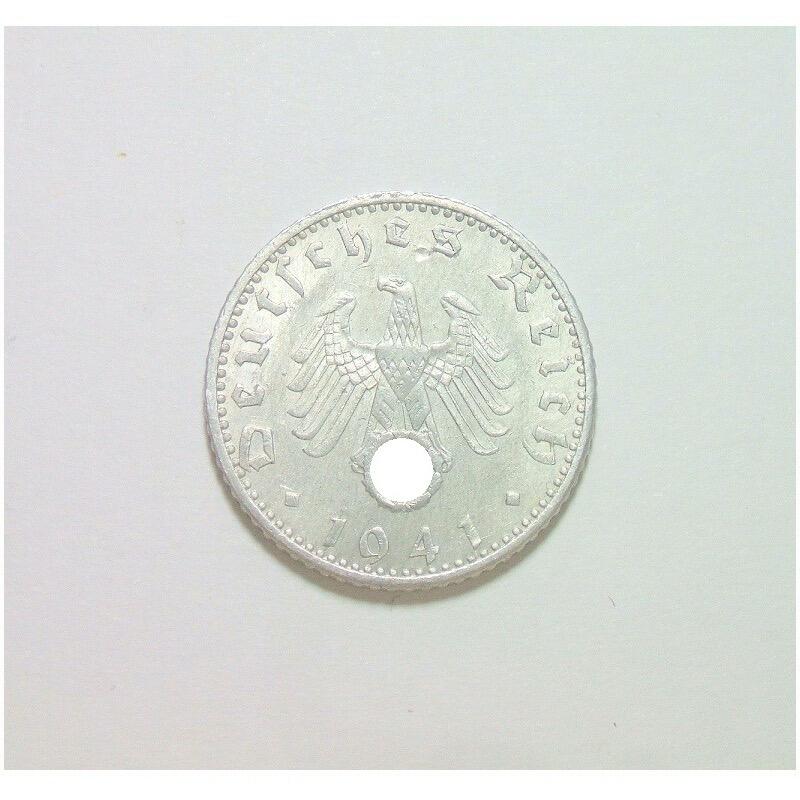 稀年 德国第三帝国1941年J版50芬尼 爽品