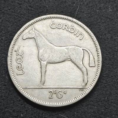 【全场包邮】纯粹捡漏拍484场（免费代拍第21场） - 爱尔兰1954年十二进制狩猎马半克朗（2先令6便士）