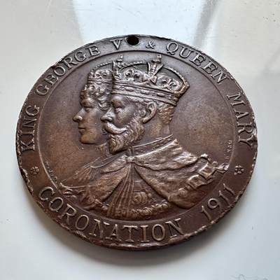 🌹外币初藏🌹🐯2025年第140场  每周二四六晚8️⃣点 接代拍 - 英国1911年乔治五世加冕纪念章 35毫米15.9克 伯明翰市加冕庆典 a