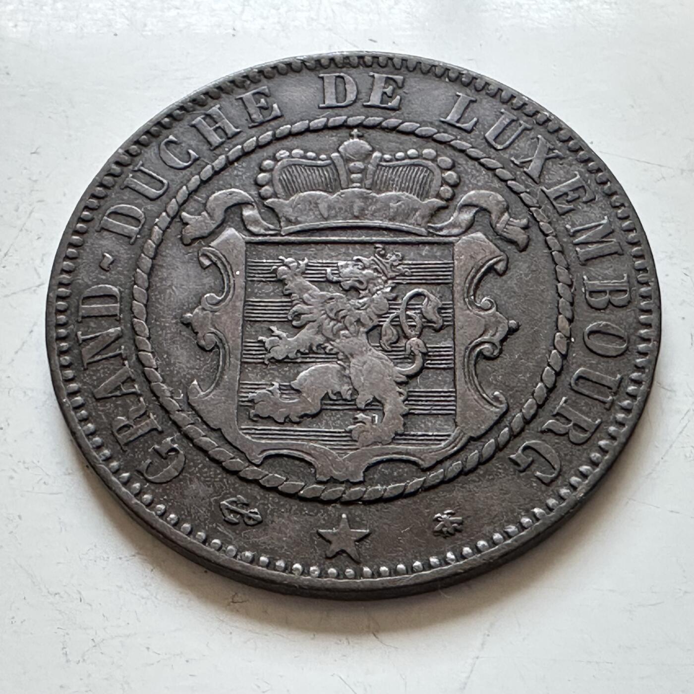 🌹外币初藏🌹🐯2025年第140场  每周二四六晚8️⃣点 接代拍 卢森堡1865年十分 大铜币