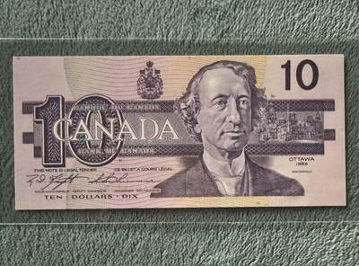 【礼羽收藏】🌏世界钱币拍卖第115期 - 加拿大 1989年10元 鸟版 全新UNC