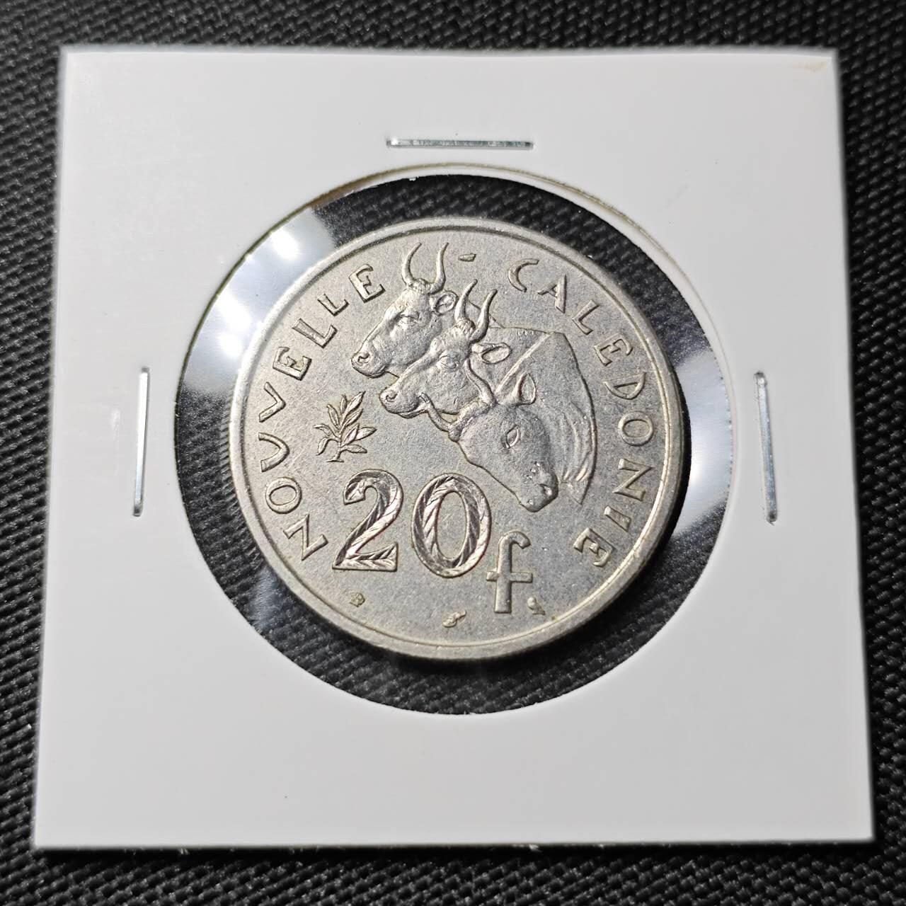 KK钱币收藏小铺 第378期  2月预留时间 周末发货  1970法属新喀里多尼亚20法郎