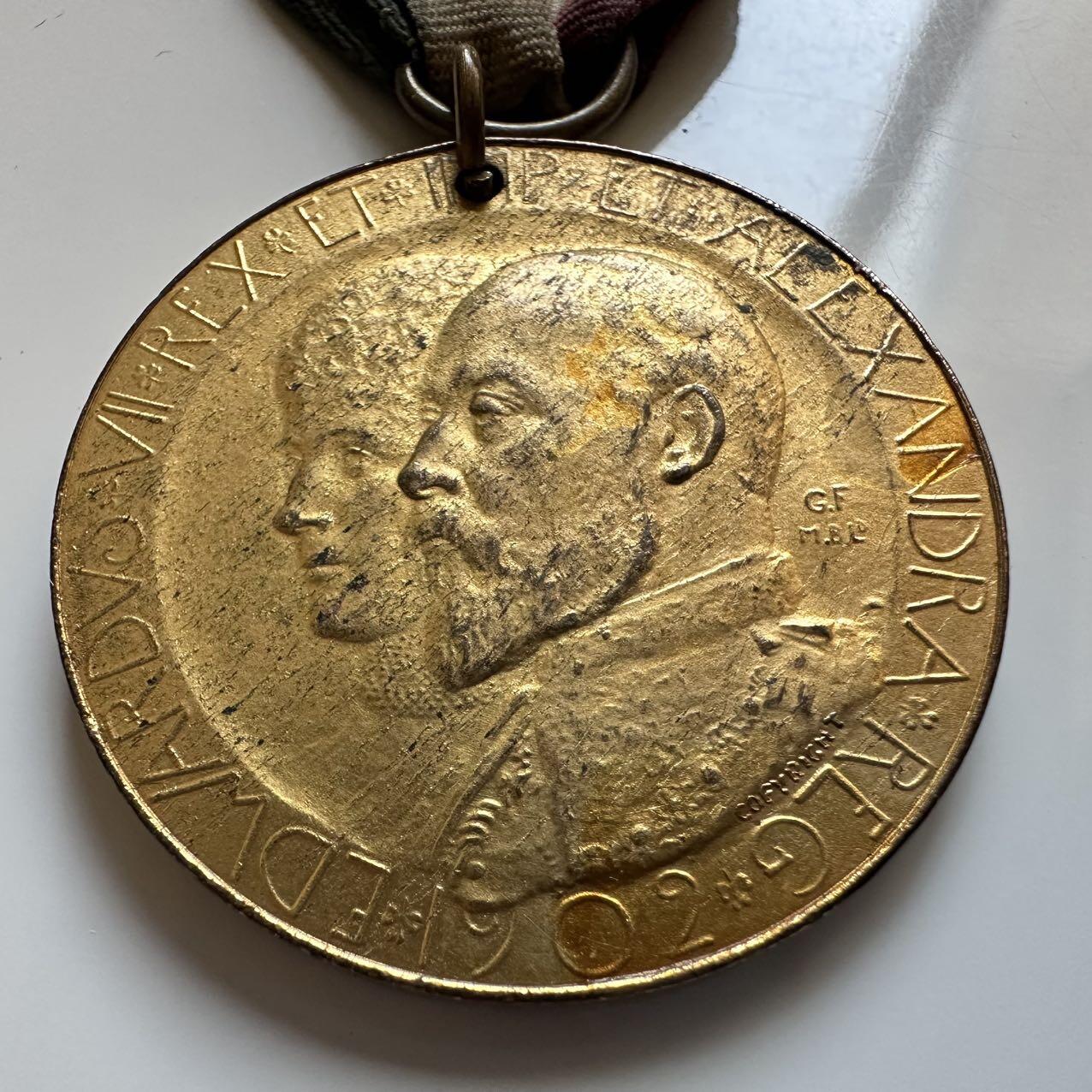 🌹外币初藏🌹🐯2025年第140场  每周二四六晚8️⃣点 接代拍 英国1902年爱德华七世加冕纪念章 35毫米18.9克 铜制镀金b