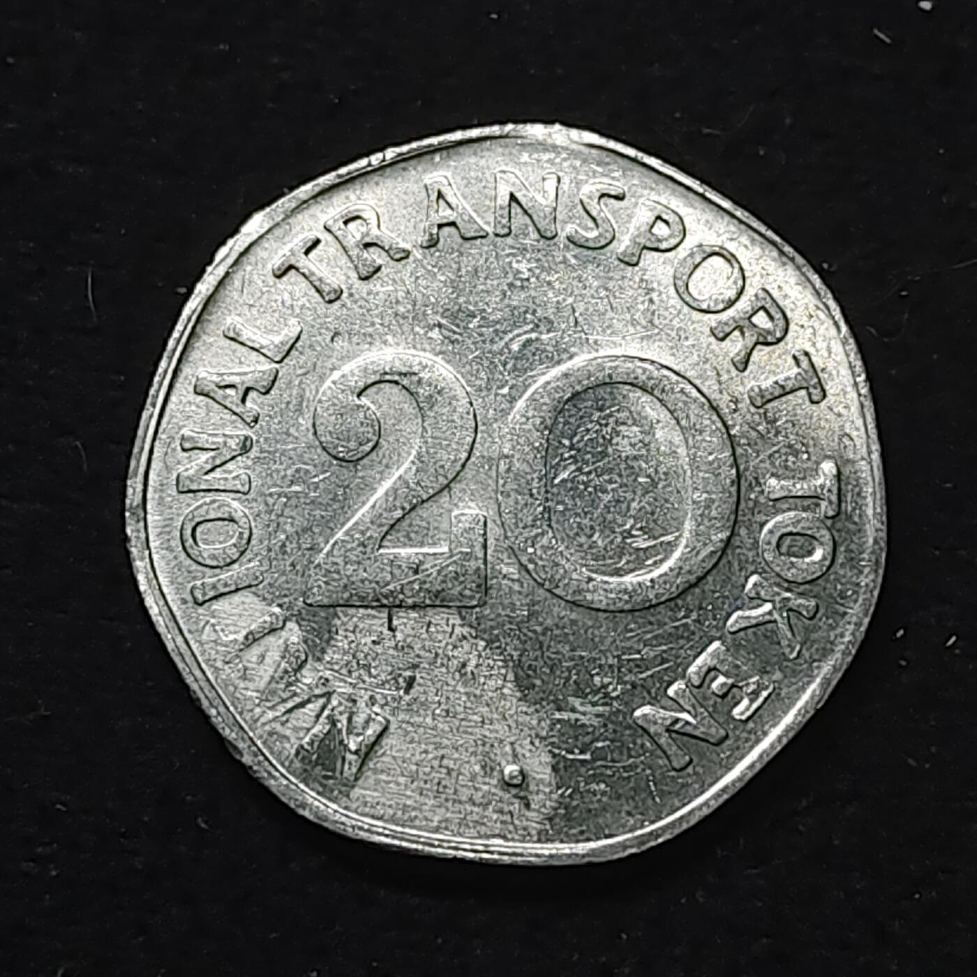 【全场包邮】纯粹捡漏拍484场（免费代拍第21场） 【代币】英国20分国家交通代币-1980年铁路508型通勤电力动车