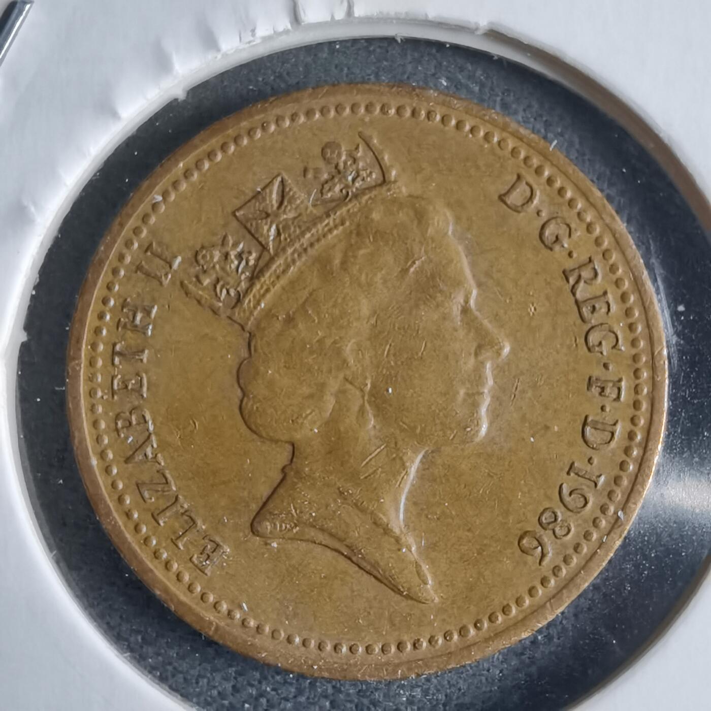 沼泽如烟--第928场 英国1986年1便士