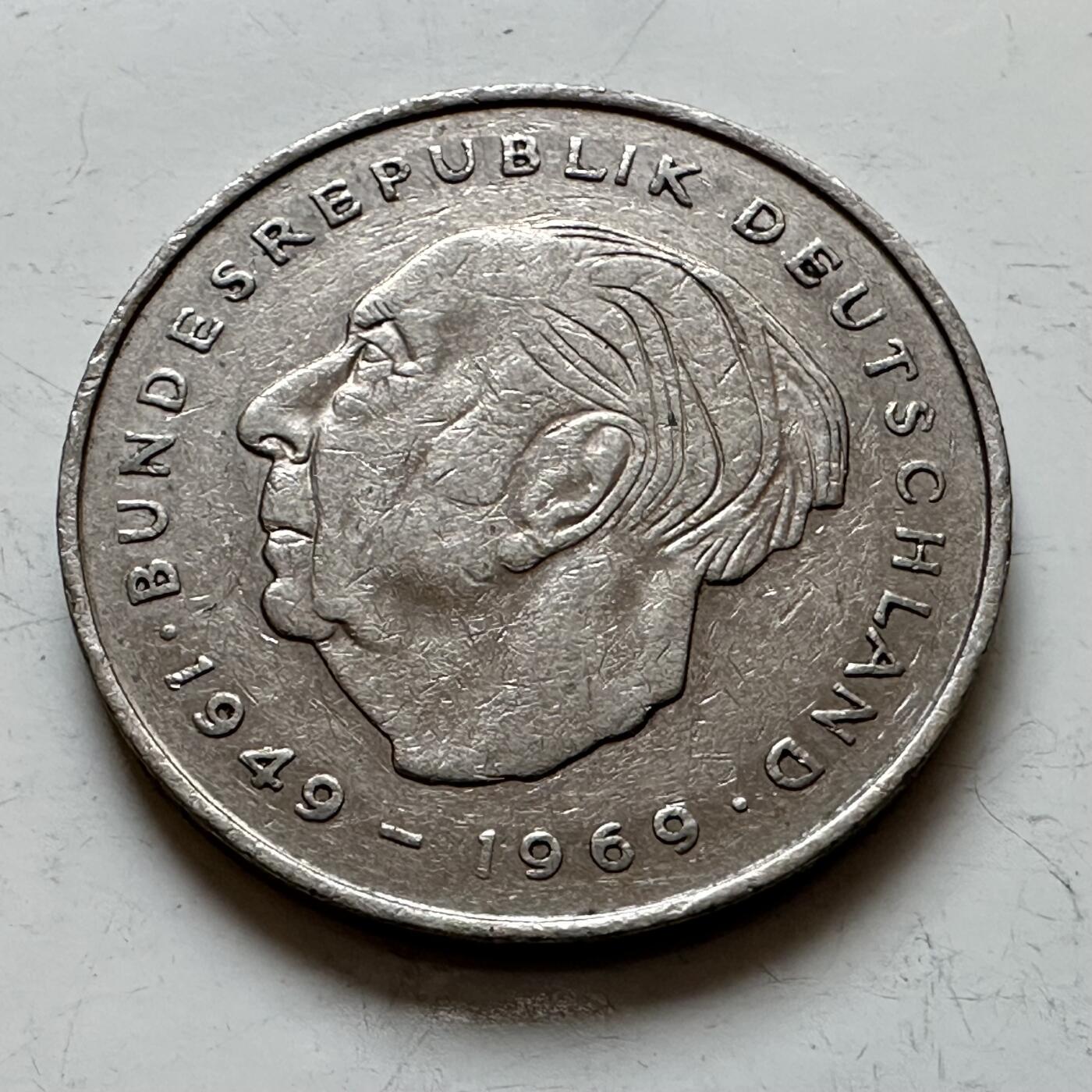 🌹外币初藏🌹🐯2025年第140场  每周二四六晚8️⃣点 接代拍 德国1975年J版 2马克 豪斯