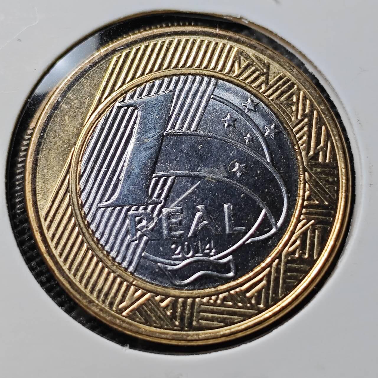 KK钱币收藏小铺 第378期  2月预留时间 周末发货  巴西1瑞尔双色币纪念币