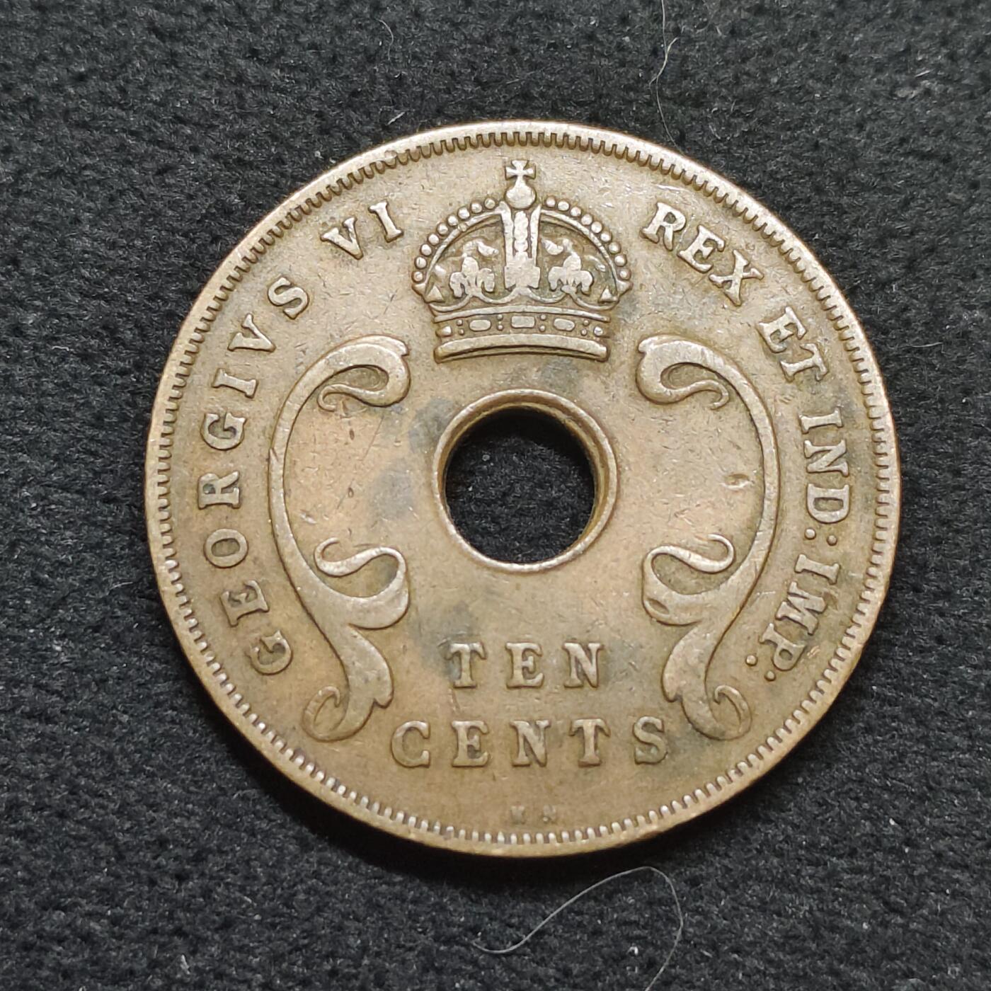 【全场包邮】纯粹捡漏拍484场（免费代拍第21场） 东非1937年乔治六世10分铜币