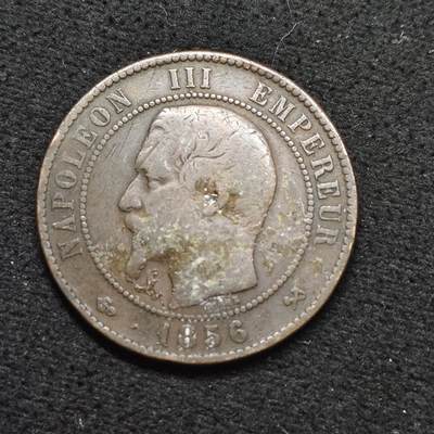 【全场包邮】纯粹捡漏拍484场（免费代拍第21场） - 法国第二帝国1856年拿破仑三世10分铜币