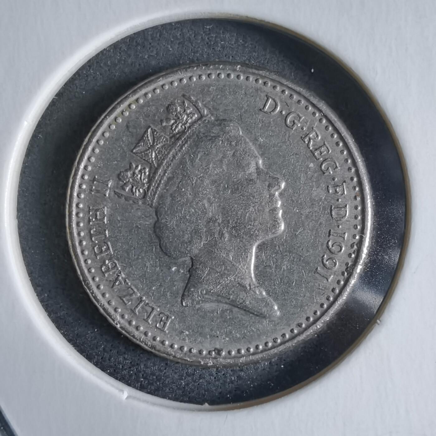 沼泽如烟--第928场 英国1991年5便士