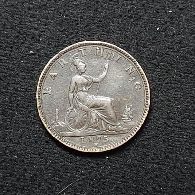 【全场包邮】纯粹捡漏拍484场（免费代拍第21场） - 英国1875年维多利亚女王1法新铜币