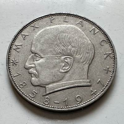 🌹外币初藏🌹🐯2025年第140场  每周二四六晚8️⃣点 接代拍 - 德国1962年F版 2马克 普朗克