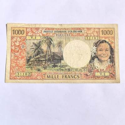 各国外币第102期 无佣金 - 法属太平洋1000法郎 有眼