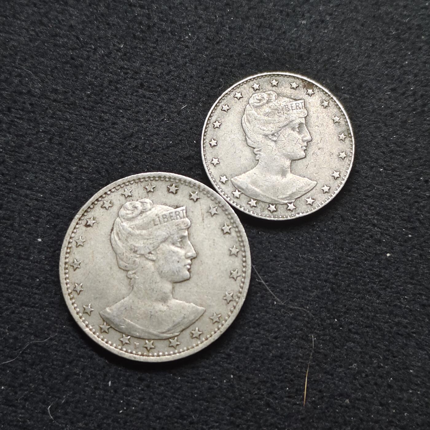 【全场包邮】纯粹捡漏拍484场（免费代拍第21场） 巴西1901年100-200瑞斯2枚一组